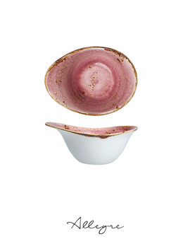 118 ml Ovalish Dipping Bowl for Sauces and Dips 5 in. - Speckled Raspberry