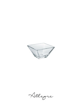 170 ml (6 oz) Small Square Glass Bowl for snacks, desserts, candies, nuts, chips, condiments, sauces, dips, etc.