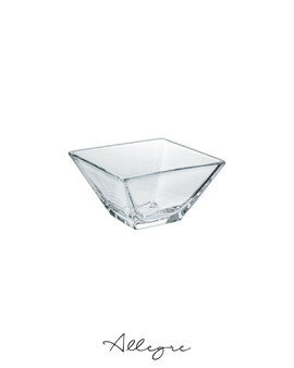 800 ml (28.2 oz) Medium Square Glass Bowl for snacks, desserts, candies, nuts, chips, fruits, etc.