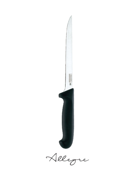 8.25 in. Blade Flexible Filleting Knife, Black Handle, Professional Grade - Professional