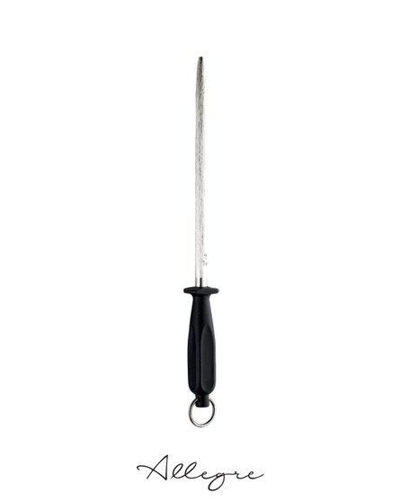 10 in. Sharpening Steel, Black Handle, Professional Grade