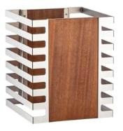 22 x 22 x 30 cm Buffet Tower, Wood & Stainless Steel - Allegre