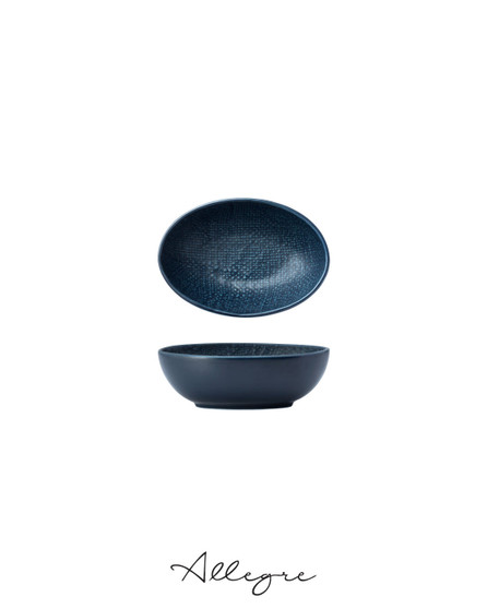 10.4 ml Oval Sauce, Butter, Dip Dish 4.25 in. - Knit Navy Blue