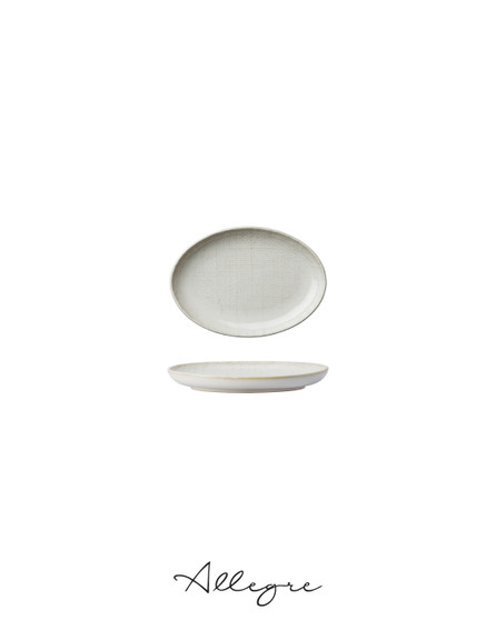 4 in. Oval Sauce, Butter, Dip Dish - Knit Warm Beige