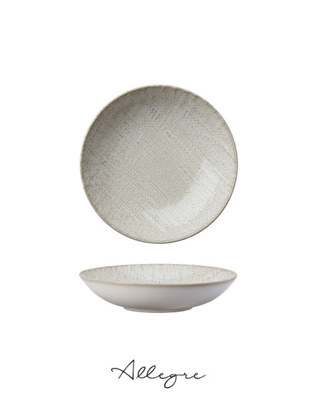 7.75 in. Single Salad/ Serving Bowl for 2 to 3 Persons 488 ml - Knit Warm Beige