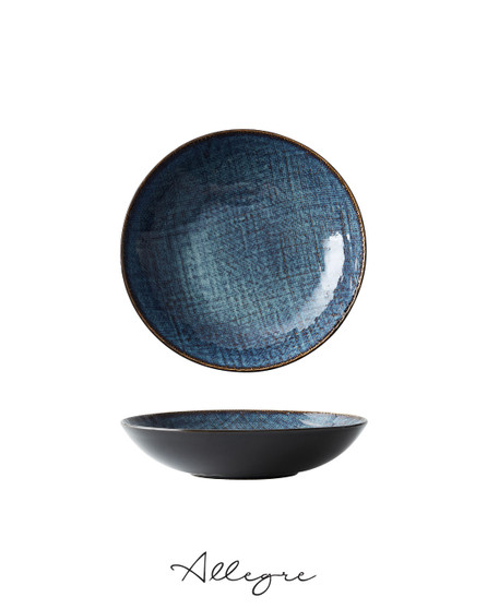 7.75 in Single Salad Bowl/ Serving Bowl for 2 to 3 Persons 488 ml - Knit Denim