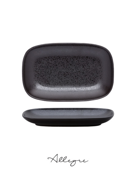 10.25in. L x 6.5in. W Rectangle Salad Plate - Lava Ash Brown