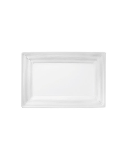 10.3 in. L x 6.6 in. W Rectangle Salad Plate/ Serving Plate for 2 Persons - Lines