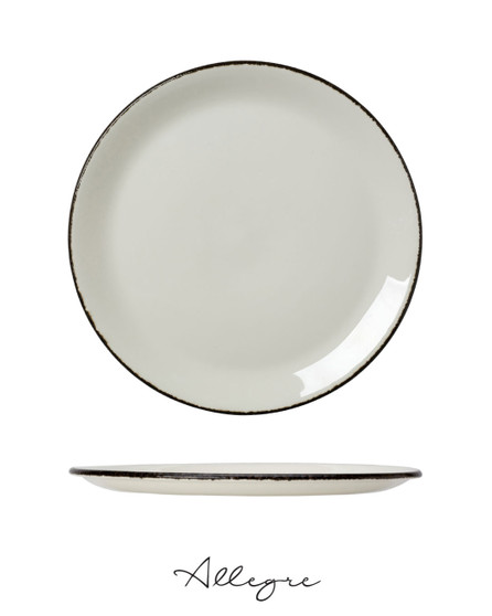 11 in. Serving Plate for 3 to 4 Persons - Charcoal