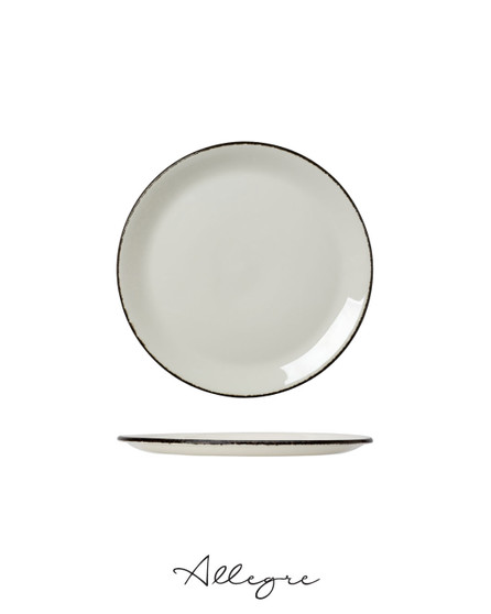 8 in. Dessert/ Cake Plate - Charcoal