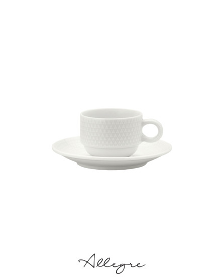 270  ml (9 oz) Coffee/ Cappuccino Cup and 6.6 in. Saucer - Prism