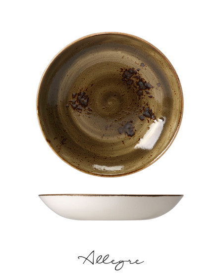 10 in. Shallow Serving Dish for 4 to 5 Persons 1.2 L - Speckled Brown