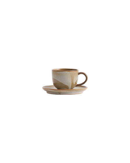 93 ml Espresso Cup and 4.75 in. Saucer - WoodFire Antique Pine