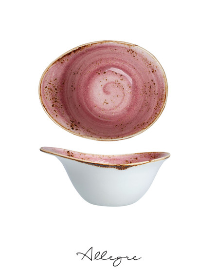 450 ml Ovalish Soup/ Rice Bowl for 1 Person 7 in. - Speckled Raspberry