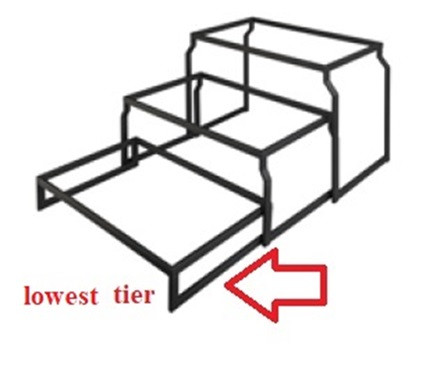 T Collection GN 1/1 Black Lowest-Tier Steel Riser