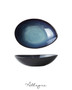 9 in. Ovalish Shallow Serving Bowl for 4 to 6 Persons 634 ml - Rustic Lapis