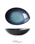 11 in. Ovalish Shallow Serving Bowl for 6 to 8 Persons 1.1 L - Rustic Lapis