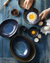11 in. Ovalish Shallow Serving Bowl for 6 to 8 Persons 1.1 L - Rustic Lapis