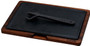 Rectangle Cast Iron Hot Plate 33 x 22 cm with Wooden Board - Lava