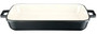 40 x 26 cm Black Mat Cast Iron Rectangle Baking Tray - Lava