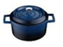 24 cm Blue Cast Iron Round Casserole 4.49 L - Lava