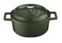 24 cm Green Cast Iron Round Casserole 4.49 L - Lava