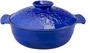 26 cm Blue Cast Iron Round Stew Casserole 4.35 L - Lava