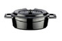28 cm Black Cast Iron Shallow Round Casserole 3.51 L - Lava