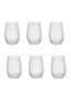 465 ml (16.5 oz) Frosted White Tumbler, Set of 6 - Elements