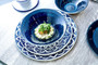 8.5 in. Individual Salad Bowl/ Shallow Serving Dish for 2 Persons 790 ml - Mirari Blue