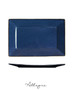 12 in. L x 7.75 in. W Rectangle Serving Plate for 4 to 5 Persons - Harmony Blue