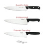 8 in. Blade Chef's Knife, Black Handle, Professional Grade - Premier Everyday