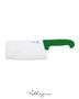 8 in. Blade Chinese Vegetable Cleaver, Green Handle, Professional Grade - Professional