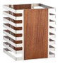 22 x 22 x 30 cm Buffet Tower, Wood & Stainless Steel - Allegre
