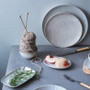 7 in. Dessert/ Cake Plate - Knit Warm Beige