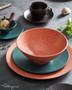 398 ml Soup/ Rice V-Bowl 6 in. - Lava Rusty Pink