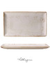 13in. L x 7.5in. W - Rectangle Serving Plate for 4 to 5 Persons - Speckled White
