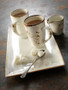 85 ml Mini Sauce Boat/ Creamer - Speckled White