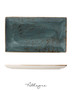 13in. L x 7.5in. W Rectangle Serving Plate for 4 to 5 Persons - Speckled Blue