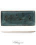 14.5in. L x 6.5in. W Rectangle Serving Plate for 4 to 5 Persons - Speckled Blue