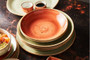 8.5 in. Individual Salad Bowl/  Shallow Serving Dish for 2 Persons 850 ml - Speckled Terra