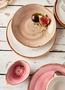 8.5 in. Individual Salad Bowl/ Shallow Serving Dish for 2 Persons 850 ml - Speckled Porcini