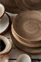 8.5 in. Individual Salad Bowl/ Shallow Serving Dish for 2 Persons 850 ml - Speckled Porcini