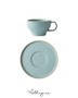 195 ml Coffee/ Tea Cup and 6 in. Saucer - MOD Frosted Blue