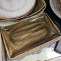 13in. L x 7.5in. W Rectangle Serving Plate for 4 to 5 Persons - Speckled Brown