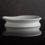 8 in. Raised Abstract Serving Dish  for 2 Persons - Artisan White