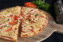 Wood-like Round Serving Board with Handle 11.75 in.