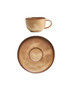 232 ml Coffee/ Cappuccino Cup and 6.25 in. Saucer - WoodFire Dark Oak