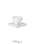 160 ml Special Footed Chinese Tea Cup and 4.7 in. Square Saucer - Zen