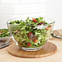 5.2 L (183 oz) Extra Large Round Glass Bowl for snacks, desserts, chips, fruits, salads, etc./ Punch Bowl/ Mixing Bowl